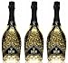 Produktbild Champagner 3 Flaschen Packung Geschenk 1818 - Special Gold Cuvée Brut Reserve Nature - 23-Karat Blattgold - Original Frau Luxus Geschenkideen - Traditionellen Champenoise-Methode 30 Monate