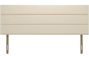 SANA SLEEP Dublin Naple Suede HeadBoard - Luxury 20" Upholstered Design for Divan Beds - Multiple Fabric Options for Bedroom and Hotel Furniture- 5FT King Size - Cream