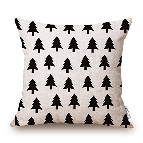 Elviros Geometrisch Dekorativ Baumwoll Leinen Mix Kissenbezug 45 x 45cm