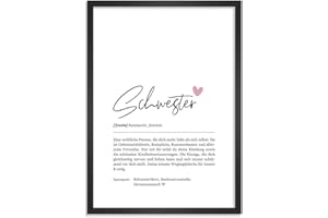 Himmelsflüsterer - Definition Poster & Kunstdrucke | Schwester Geschenk | Wandbilder Wohnzimmer | Geschenke für Schwester Geburtstag | Wanddeko Deko Wohnzimmer | DINA A4 ohne Rahmen