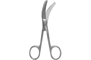 YNR First Aid Lister Bandage Scissors - Trauma Shears for Nurses Paramedics Doctors, Stainless Steel Safety Sharp Blunt Tip, First Aid Scissor & Bandage Scissor for Nurses | (Curved-R)
