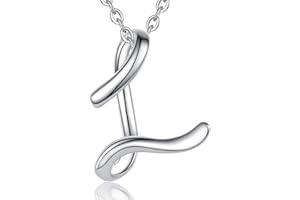 EUDORA HARMONY BALL EUDORA Collier Initiale Prenom 925 Argent Lettre Alphabet Pendentif Cadeaux pour Les Femmes Filles, Chaîne 45cm