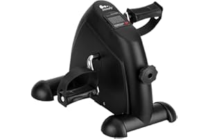 Himaly Mini Bicicleta Estática con Pantalla LCD para Entrenamiento de Brazos y Piernas Pedales Estaticos Minibicicleta Ajustable para Hacer Ejercicio en Casa con tapete antideslizante y correa fija