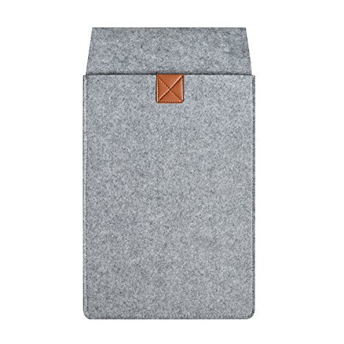 iProtect Schutzhülle MacBook Pro 15" Zoll Filz Sleeve Hülle Laptop Tasche vertikal grau