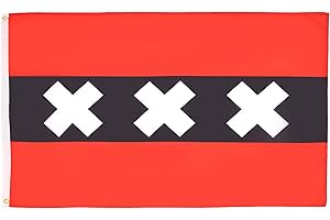 AZ FLAG - Bandera Ámsterdam - 150x90 cm - Bandera Amsterdam - Paises Bajos 100% Poliéster Con Ojales de Metal integrados - 110g - Colores Vivos Y Resistente A La Decoloración