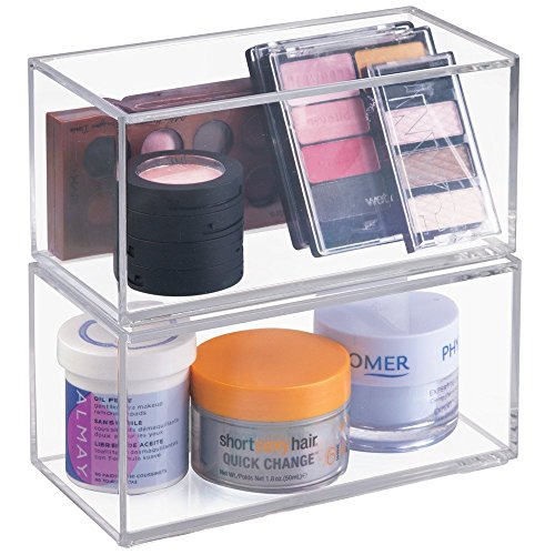 Interdesign 39650EU Clarity Aufbewahrungsbox mit Deckel Groß, 10 cm Hoch, durchsichtig - 4