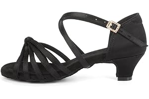 YKXLM Femme&Fille Chaussons de Danse Latine Standard Salle De Bal Chaussures,Modello-IT-TL