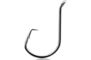 9KM DWLIFE Octopus Circle Hooks 50Pcs Fishing Catfish Hook Black/Barbed/Offset/Closed Eye for Fishing Rigs Saltwater Freshwater