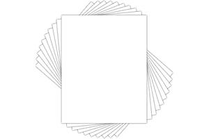 Golden State Art, 10 Stück ungeschnittene 28,9 x 35,6 cm weiße Mattenmatten Mattenmatten säurefreie Rückseite Matte Board für Fotos, Rahmen, DIY-Projekte