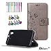 Produktbild Huawei Honor 4 Play C8817E/C8817D Handy Tasche, Dokpav® Huawei Honor 4 Play C8817E/C8817D mit PU-Leder ultra-dünne Klapp-Handy Tasche Mit Innen steckfächer für Karten - Grau