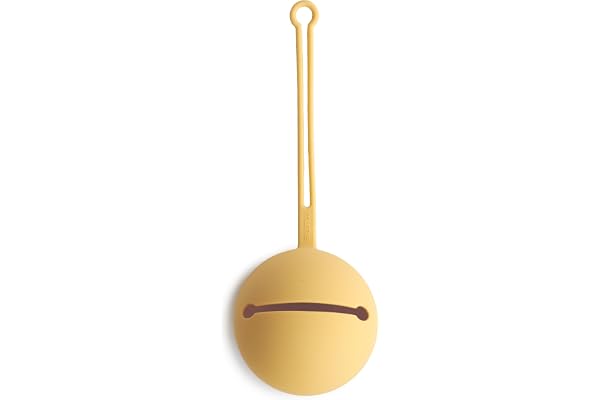 Mushie Boite à Tétine Sucette en Silicone| Sans BPA | Accessoires pour Bébé, Jeunes Enfants Garçons et Filles | Matériel Durable & de Haute Qualité | Pale Daffodil