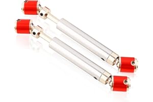 VGEBY Eje de transmisión de 2 piezas, actualización CVD de eje de transmisión universal de acero inoxidable de 110-155 mm para SCX10 CC01 D90 D110 RC Crawler