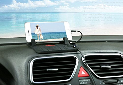 KRS - RE Universal KFZ Halterung Rutschsicher Smartphone Handy Telefon Halter Gummi Auto Handyhalterung fÃ¼r iPhone Samsung,Remax Handy KFZ Halterung Adjustable DIY Anti-Slip StÃ¤nder Mit Ladefunktion iPhone 5 5s 5se 6 6s 7 7+ Android Phone Universal Handyhalter fÃ¼r HTC One,Motorola,Sony Xperia,andere Smartphones Silikon Handyhalterung Antirutschmatte