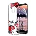 Price comparison product image OKZone Galaxy S9 Case [with HD Screen Protector], [Flowers Pattern Design] Luxury Colorful Floral Pattern Printed Shockproof Clear Soft Flexible TPU Protective Case For Samsung Galaxy S9 (Red)