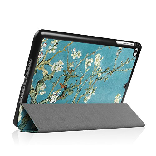 Fintie iPad 9.7 Zoll 2017 Hülle – Ultra Schlank Superleicht Ständer Smart Shell Case Cover Schutzhülle Tasche mit Auto Schlaf / Wach Funktion für Apple iPad 2017 Neue Modell, Mandelblüten - 8