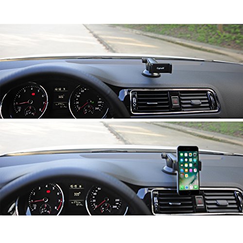 Cuxwill Armaturenbrett und Windschutzscheibe KFZ Halterung mit ausziehbarem Arm fÃ¼r iPhone 7plus/7 6S Plus/6 5 Smartphone und GPS