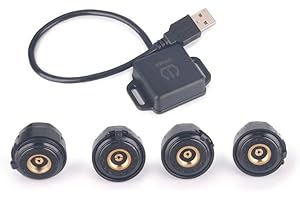 Erisin USB TPMS Modulo Strumento Pressione Pneumatici 4 Sensori Esterni per Android 10/11/12 Autoradio