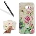 Produktbild Galaxy A5 2017 Hülle,HandyHülle für Samsung Galaxy A5 2017,Leeook Kratzfeste Scratch-Resistant Hülle TPU Case Schutzhülle Silikon Crystal Kirstall Clear Case Durchsichtig Schön Pink Rose Blumen Malerei Muster Transparent Weichem Silikon Schutzhülle Handy Gürtel Tasche Schutzhülle Hülle Case Cover Abdeckung Etui TPU Bumper Schale für Samsung Galaxy A5 2017 + 1 x Schwarz Eingabestift-Pink Rose Blumen