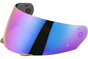 JQF GEAR Motorradhelm Visier für HJ33/i90/i91,Helmvisier Motorrad Windschutz Helm Objektiv Visier Vollgesichts,Helmvisiere Zubehör Ersatz(Regenbogen)
