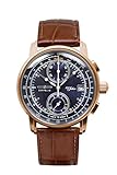 Zeppelin Herren-Armbanduhr Analog Quarz One Size, blau, braun