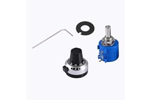NIIYEN Potentiomètre Potentiomètre, 10K Ohm 3590S-2-103L Potentiomètre de précision bobiné rotatif 10 tours + bouton Convient pour les machines à souder, les machines à couper le fil, etc.