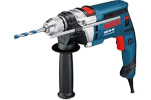 Bosch Professional Trapano con percussione GSB 16 RE (incl. mandrino a cambio rapido 13 mm, asta di profondità 210 mm, impugnatura supplementare, in valigetta professionale