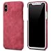 Produktbild iPhone X Hülle, iPhone 10 Hüllen, Bestsky Prämie PU Leder Schutzhülle Schlanke Tasche Stoßsichere Lederhülle für Apple iPhone X/10 (2017), Rot