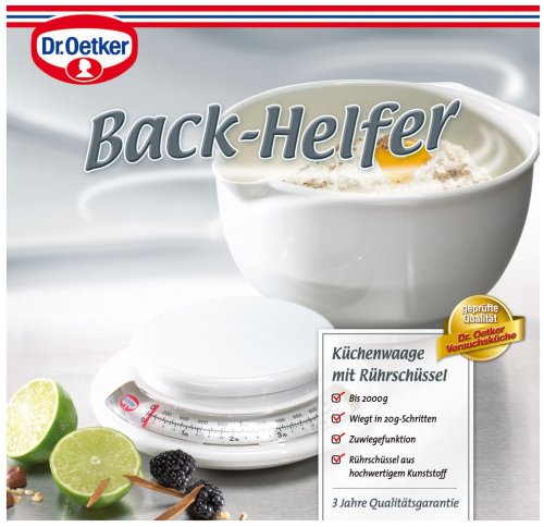 Back-Helfer Küchenwaage mit Rührschüssel Dr. Oetker - 2