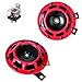 Produktbild SiPudo 12 V Auto Horn Set 115dB lauter High Low Ton Elektrische Horn mit Relais für Kfz und Motorrad, Rot (2 Stück)