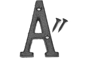 DEMIAWAKING IT Demiawaking Alfabeto in Metallo Lettere Numeri Civici Esterni Fai da te Targhe Lettere per Porta a Muro, Indirizzo, Strada con Viti di Montaggio (A)
