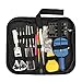 Produktbild OUNONA 144 Stück Uhr Repair Tool Kit Set Professionelle Spring Bar Tool Set Uhr Link Pin Tool Back Opener Remover Uhr Wartung Kits mit Öl Füllfederhalter und Tragetasche