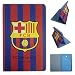 Produktbild Galaxy Tab A 9,7 Zoll Etui , Real Madrid Barcelona Chelsea Liverpool Arsenal Fußballmannschaft Club Muster Serie Pu-leder Flip Fall Abdeckung für Samsung Galaxy Tab A 9,7 Zoll SM-T550/SM-T551/SM-T555 (FC Barcelona)
