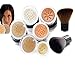 MEDIUM TAN & LIGHT WARM Mineral Foundation Makeup Double KABUKI SET Sheer Finish Full Coverage Natural Minerals by Intelligent Cosmetics®