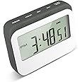 ThreeH Digital Timer Stopwatch Large Digits Count UP/Down Loud Alarm Kitchen Timer for Meeting Game Workout Mangnetic Stand Gray