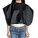 Anself Hairdressing Salon Apron Hair Cloth for Barbershop Water Resistant Hair Cutting Cape Black Shampoo Cloth