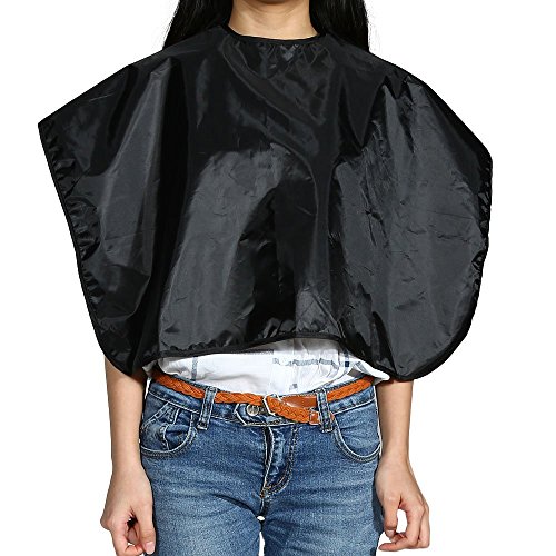 Anself Hairdressing Salon Apron Hair Cloth for Barbershop Water Resistant Hair Cutting Cape Black Shampoo Cloth