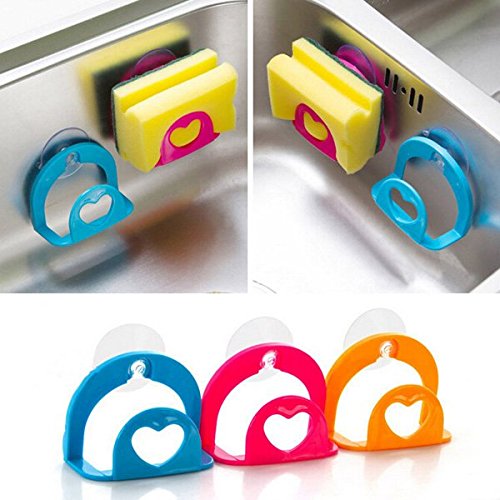 Bluelover 3PCS Küche Sponge Debris Regallager Geschirr Storage Box Halter