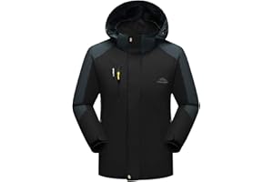 YSENTO Mens Lightweight Waterproof Jacket Windproof Outdoor Camping Hiking Mountain Coat with Hood