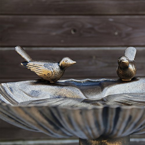 Vogeltränke VGT4 Vogelbad Vogel Tränke Bad mit zwei Vögeln auf der Wasserschale - 3