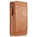 Produktbild iPhone 6 Plus/6S Plus Handy Hülle Leder Case mit Kartenfächer Geldscheinfach mit Reißverschluss Abnehmbar Magnet Schutzhülle, Braun