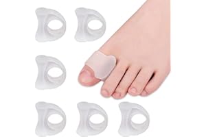 Momowin 6 Pezzi Separatore Dita Piede, Separatore Dita Piede in Silicone Alluce Valgo, Distanziatore Dita Piede per la Protezione Delle Dita e la Correzione Dei Calli