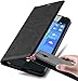 Produktbild Cadorabo Hülle für Nokia Lumia 650 - Hülle in Nacht SCHWARZ – Handyhülle mit Magnetverschluss, Standfunktion und Kartenfach - Case Cover Schutzhülle Etui Tasche Book Klapp Style