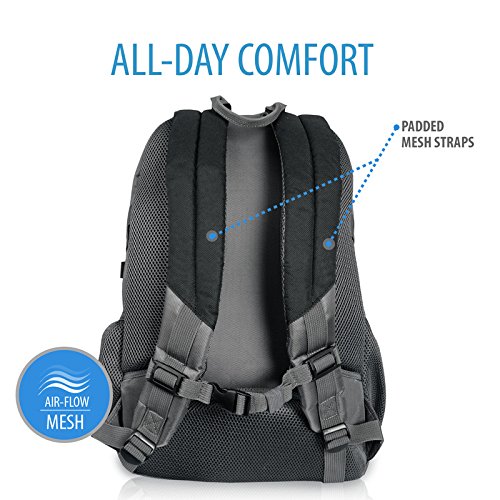 V7 CBEX1A-BLK-1E Odyssey Allround Notebook Rucksack bis 39,6 cm (15,6 Zoll) grau/schwarz - 2
