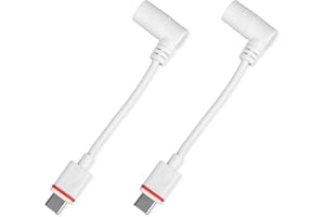 BTFO 2 Stück Hohlstecker auf USB-C Adapter für Ring Solarpanel und USB-C Sicherheitskameras, Kompatibel mit Spotlight Cam Pro Stick Up Cam Pro