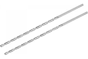 sourcing map HSS(High Speed Steel) Extra Long Twist Drill Bits, 6mm Drill Diameter 300mm Length for Hardened Metal Woodwork Plastic Aluminum Alloy 2 Pcs