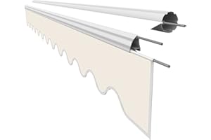 VANA Awning Fabric Valance for 4 m Awning Replacement Fabric Awning Cloth Canopy Sun Protection Only Valance Ready Sewn Size 3.83 x 0.21 m Design SPD001
