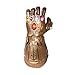 Produktbild DealTrade Halloween Handschuhe Stulpe Cosplay Kostüm mit Edelsteinen Replica Erwachsene Herren Film Durable Goldene Gauntlet Fancy Dress Merchandise Zubehör (Gauntlet - glühend)