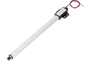 EUJGOOV Actionneur électrique Miniature, Course 200mm, Tige Télescopique Automatique, Moteur Linéaire, DC 12V, Petit élévateur, Plage de Vitesse D'entraînement 4 Mm/s