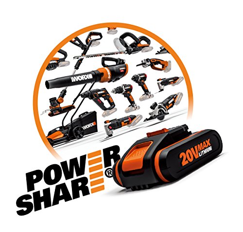 Worx Wx390.1 H3 - Martillo Taladro Atornillador, 20 V, 2.0 Ah, Negro - WORX