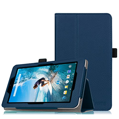 Fintie Odys Vito 7 Hülle Case - Slim Fit Folio Kunstleder Schutzhülle Cover Tasche mit Ständerfunktion und Stylus-Halterung für Odys Vito 17,8 cm (7 Zoll) Tablet-PC, Marineblau